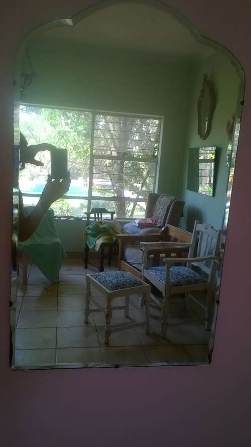 BEAUTIFUL, bevelled edge ANTIQUE MIRROR. MAKES A STATEMENT ON ANY WALL!